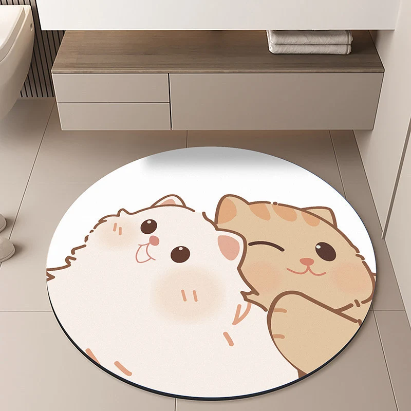 Moon-Themed Round Area Rug