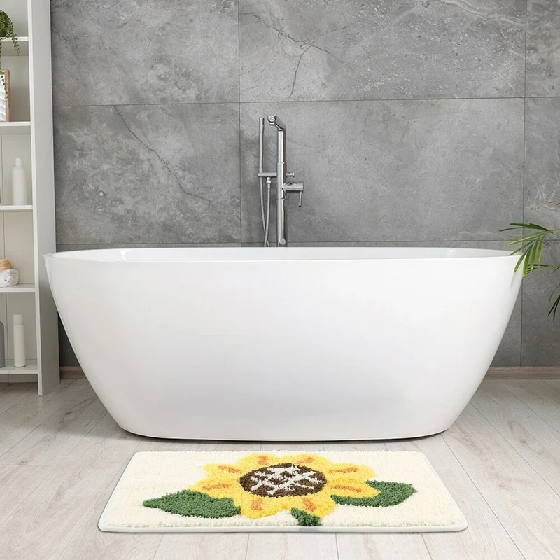 Lemon Slice Shaped Bath Mat