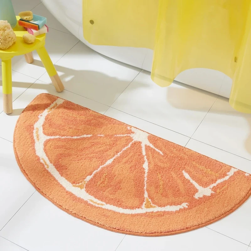 Lemon Slice Shaped Bath Mat