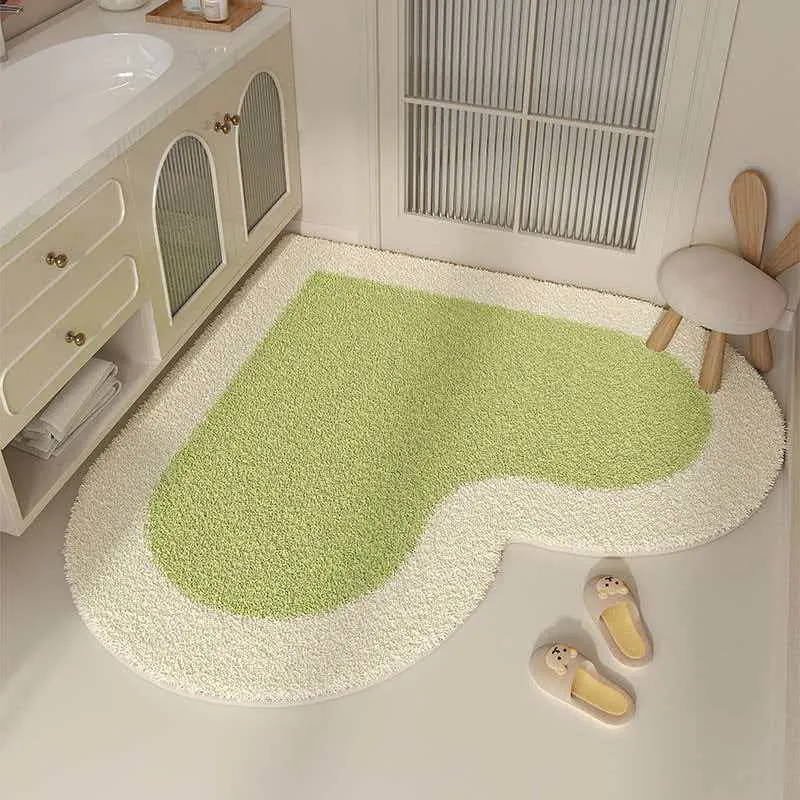 Heart-Shaped Soft Bathroom Mat