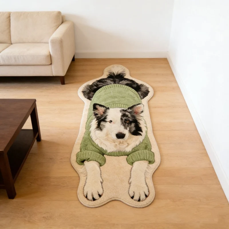 Cute Cat-Themed Plush Area Rug