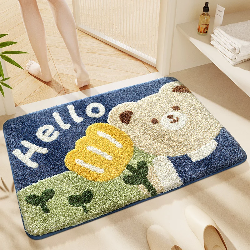 Cute Cat-Themed Bath Mat