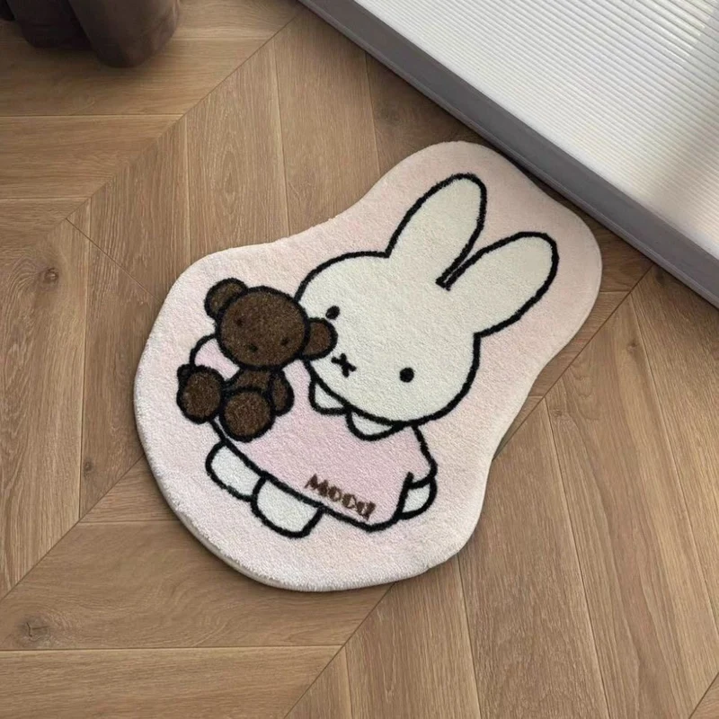 Cute Cartoon Bunny-Themed Area Rug