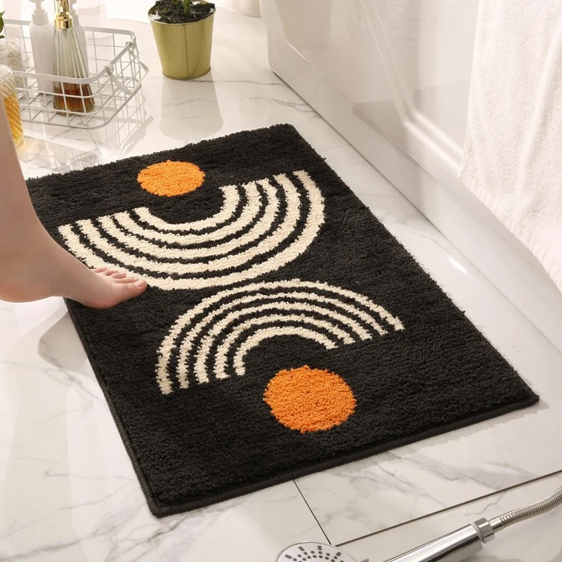 Cozy Rainbow-Themed Bath Mat