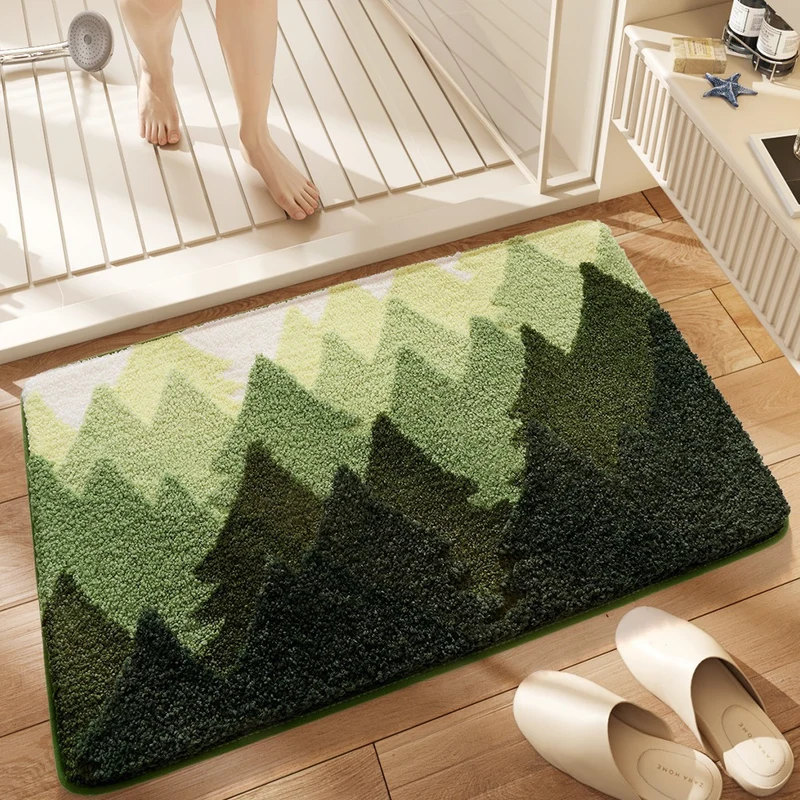 Cozy Rainbow-Themed Bath Mat