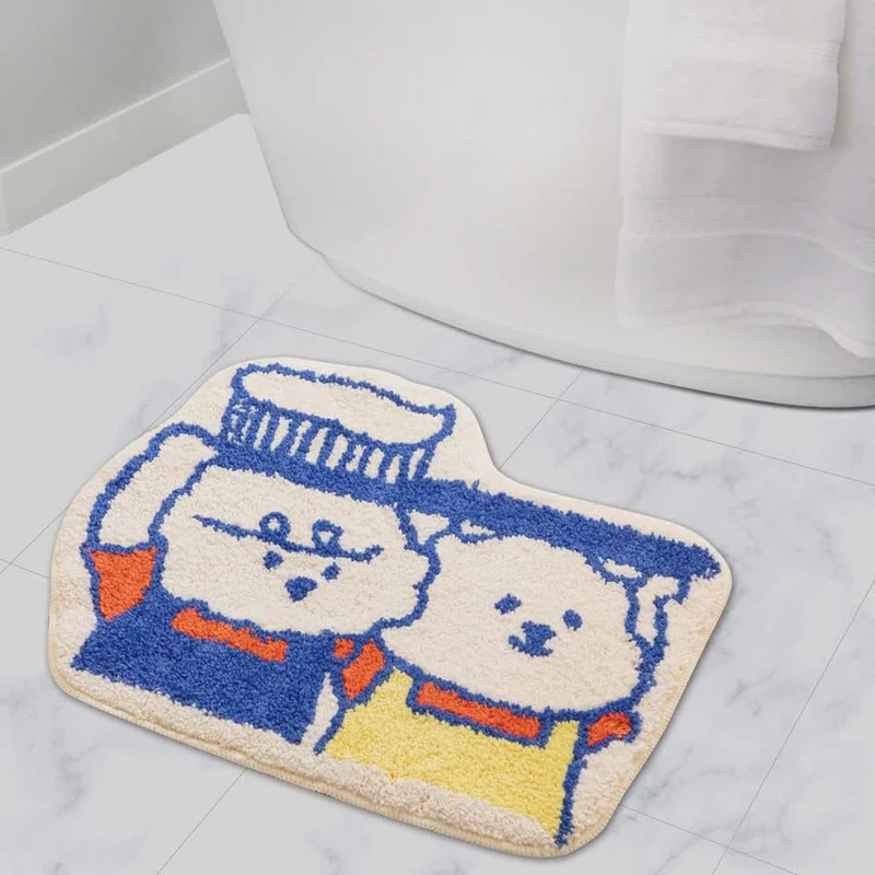 Cartoon Cat-Shaped Bath Mat