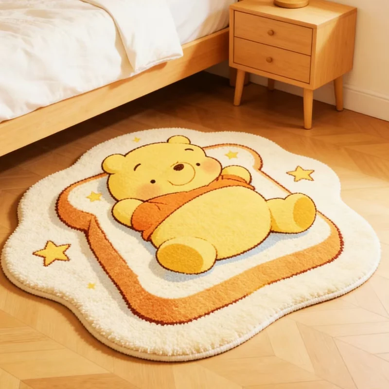 Cartoon Bear-Shaped Plush Area Rug