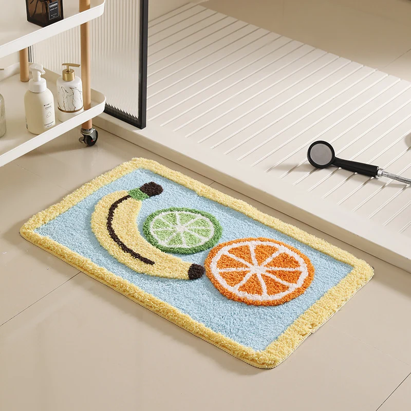 Artistic Leaf Pattern Bath Mat