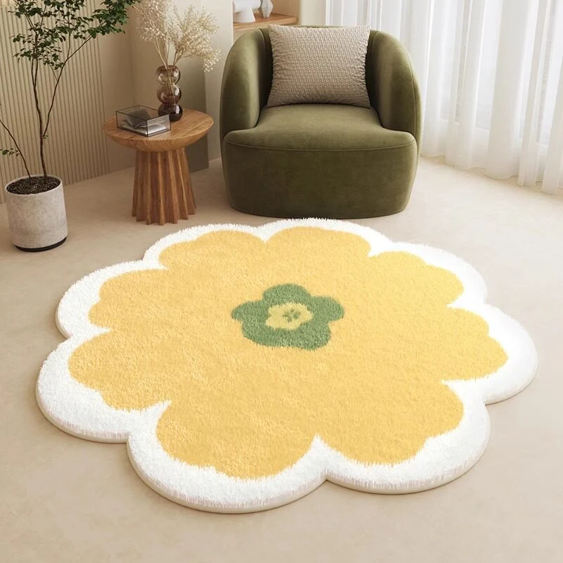 Floral Shaped Area Rug