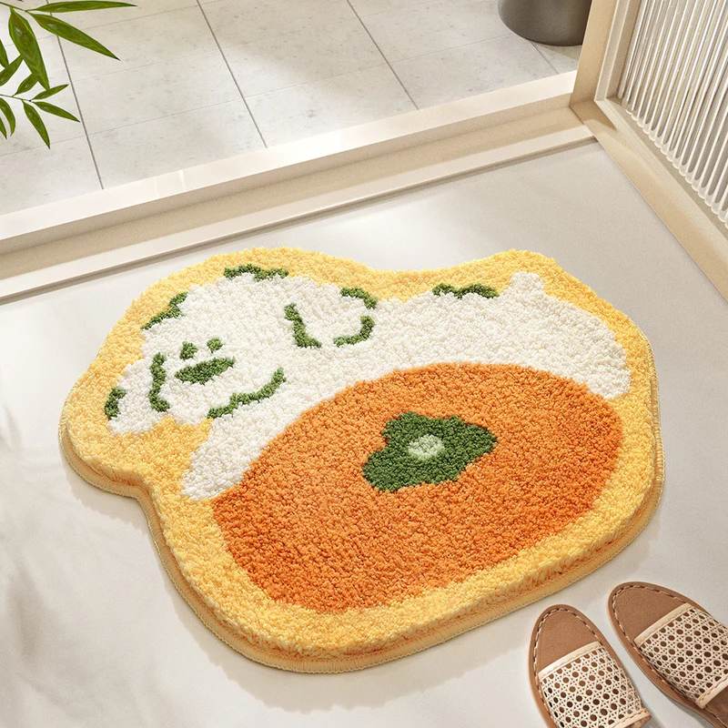 Floral Patterned Bathroom Mat