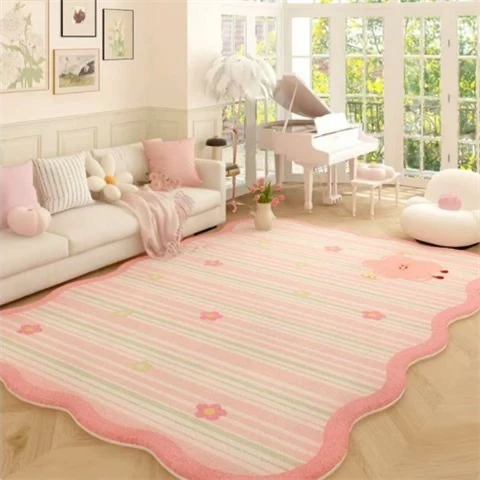 Floral Pattern Playful Area Rug