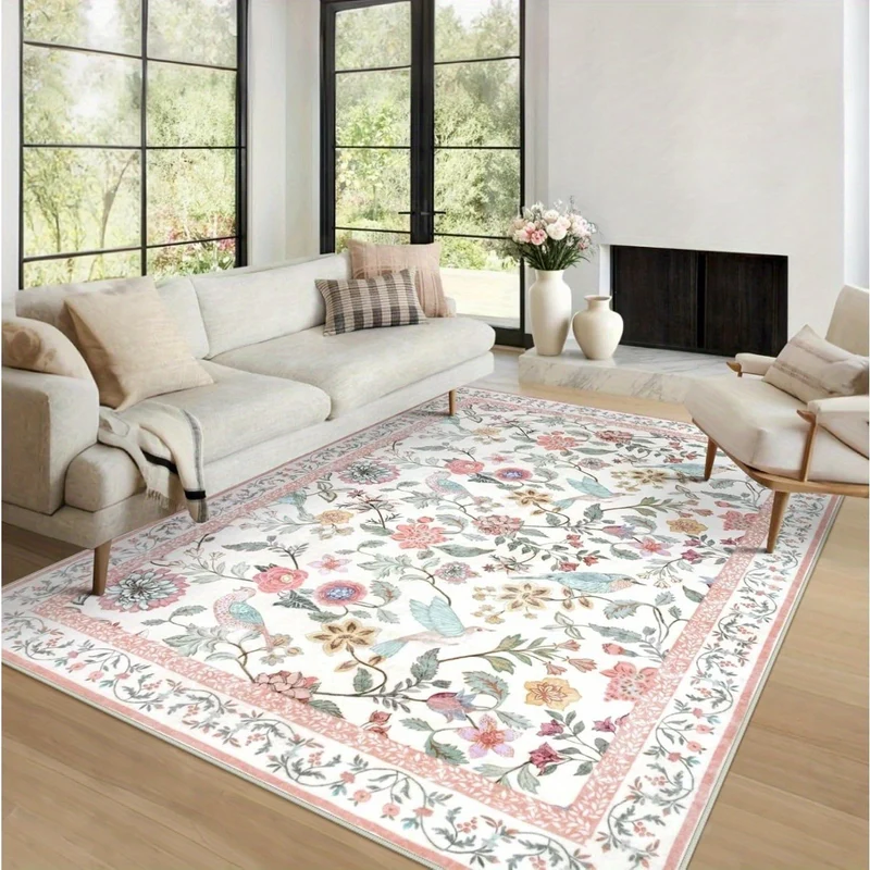 Floral Pattern Decorative Area Rug