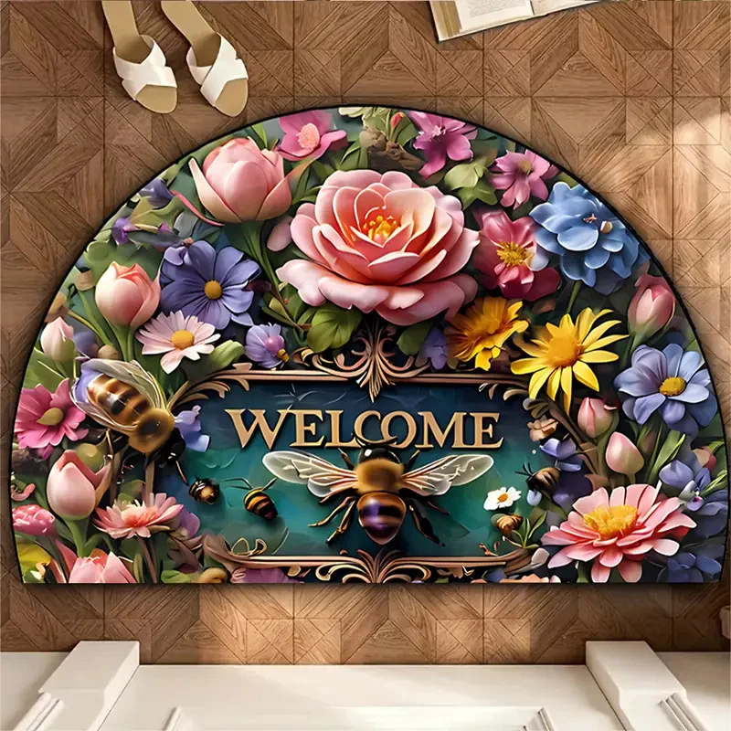 Floral Mosaic Decorative Mat
