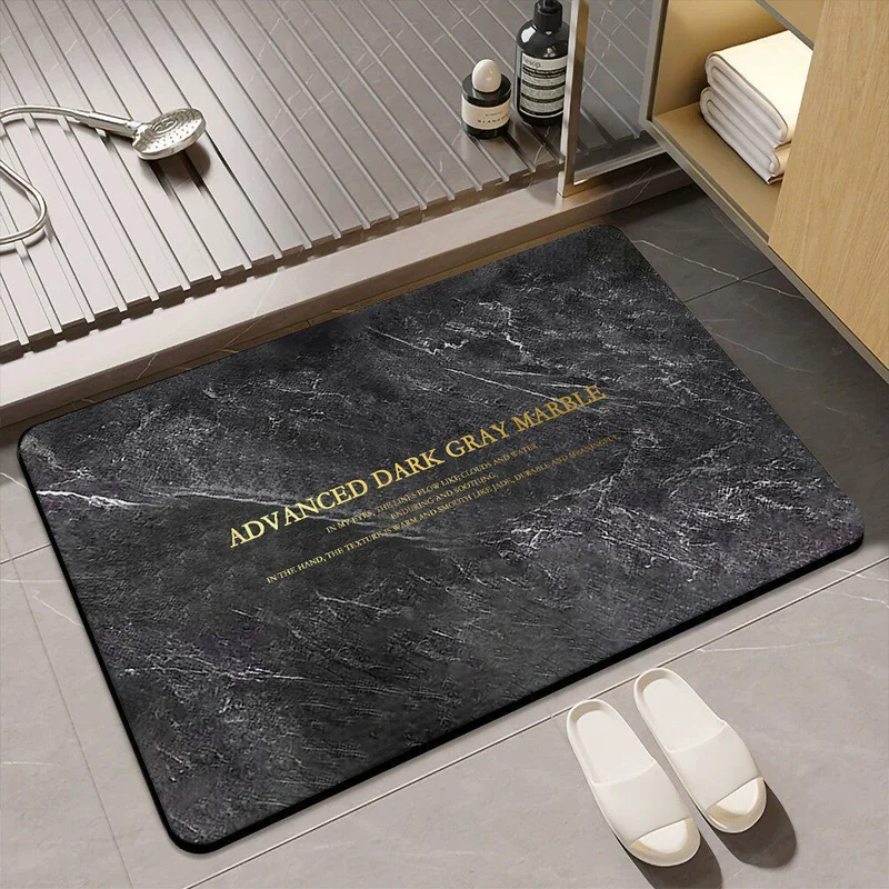 Elegant Marble-Inspired Bath Mat