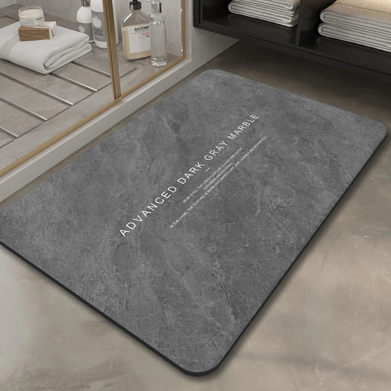 Elegant Marble-Inspired Bath Mat
