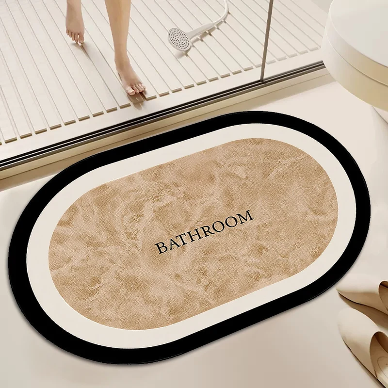 Elegant Marble-Inspired Bath Mat