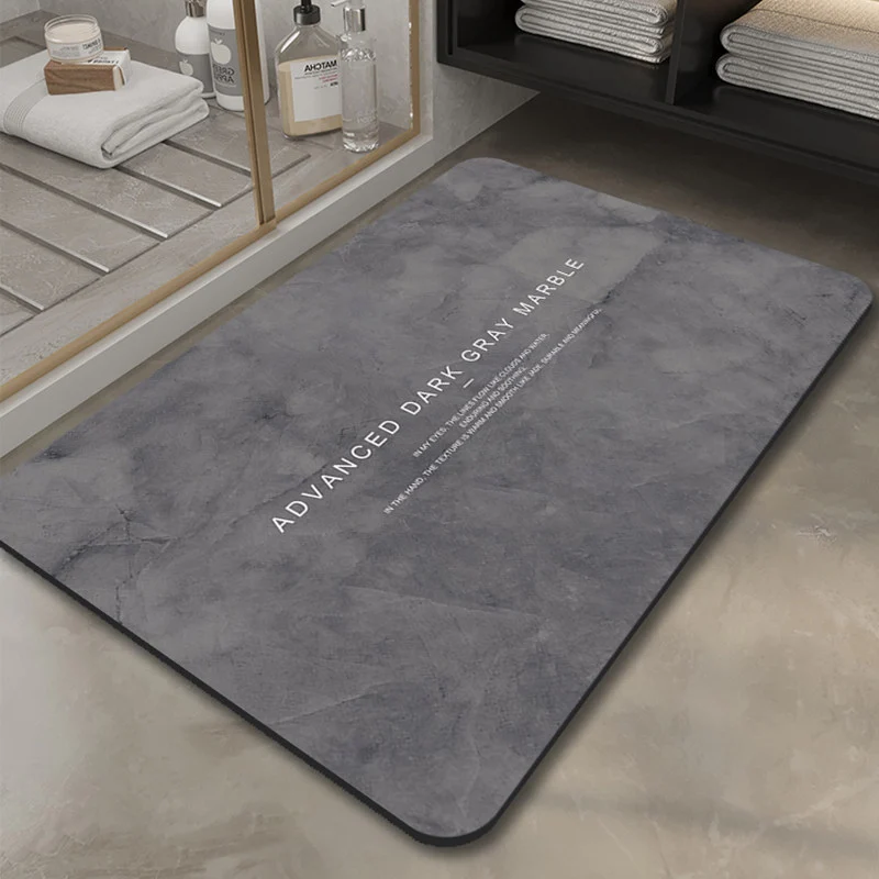 Elegant Marble-Inspired Bath Mat