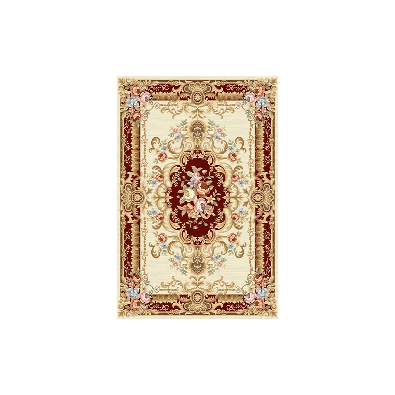 Elegant Floral Woven Area Rug