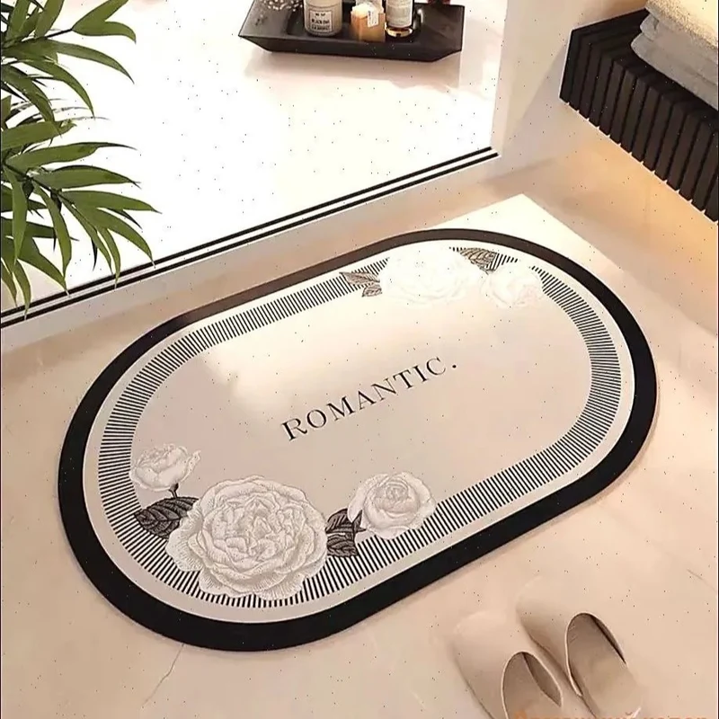 Elegant Floral Bath Mat