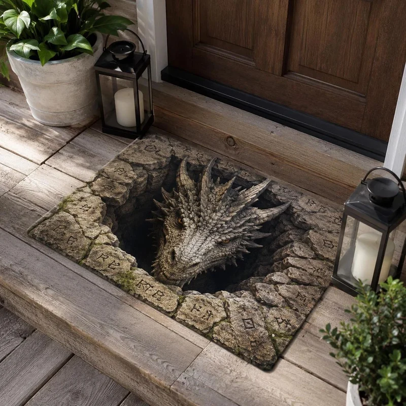 Dragon-Themed Entrance Mat