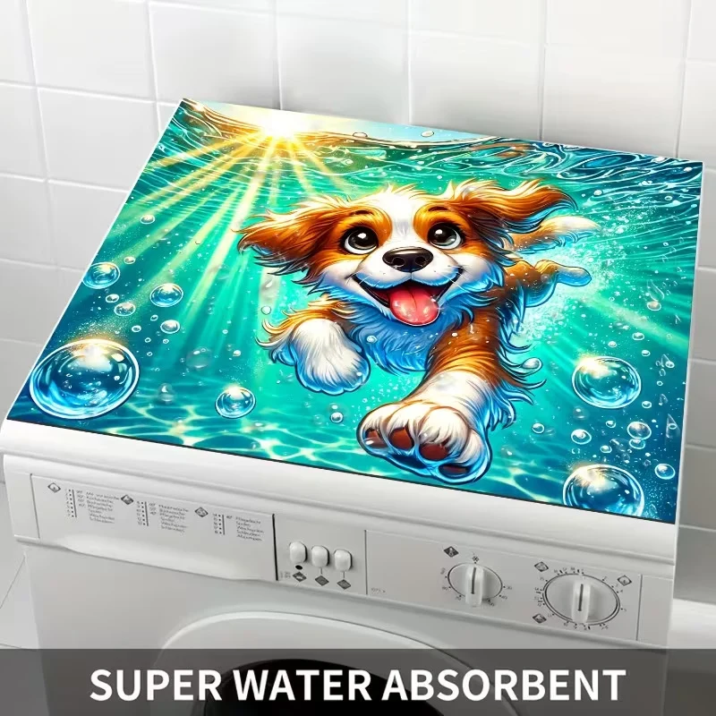 Dog-Themed Laundry Machine Cover