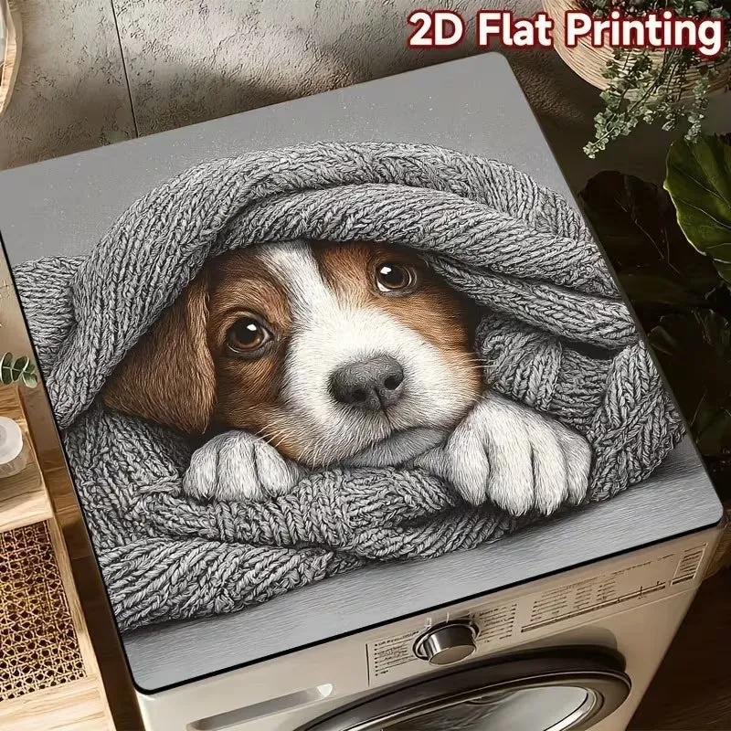 Dog-Themed Laundry Machine Cover