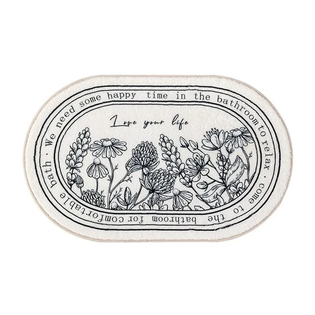 Decorative Floral Bath Mat