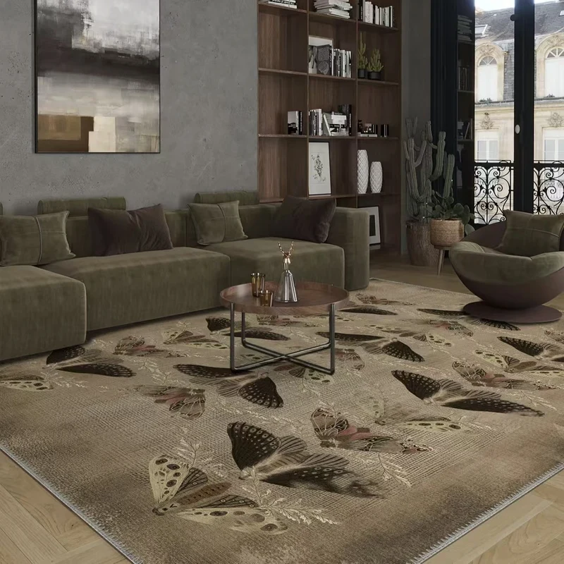 Decorative Butterfly Pattern Area Rug