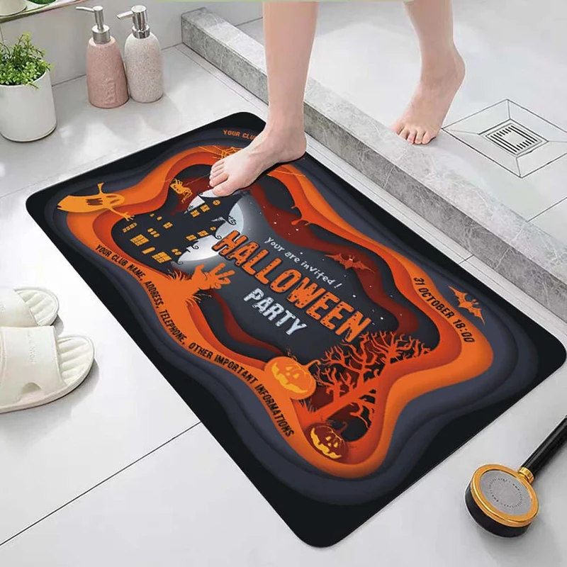 Halloween Theme Decorative Bath Mat