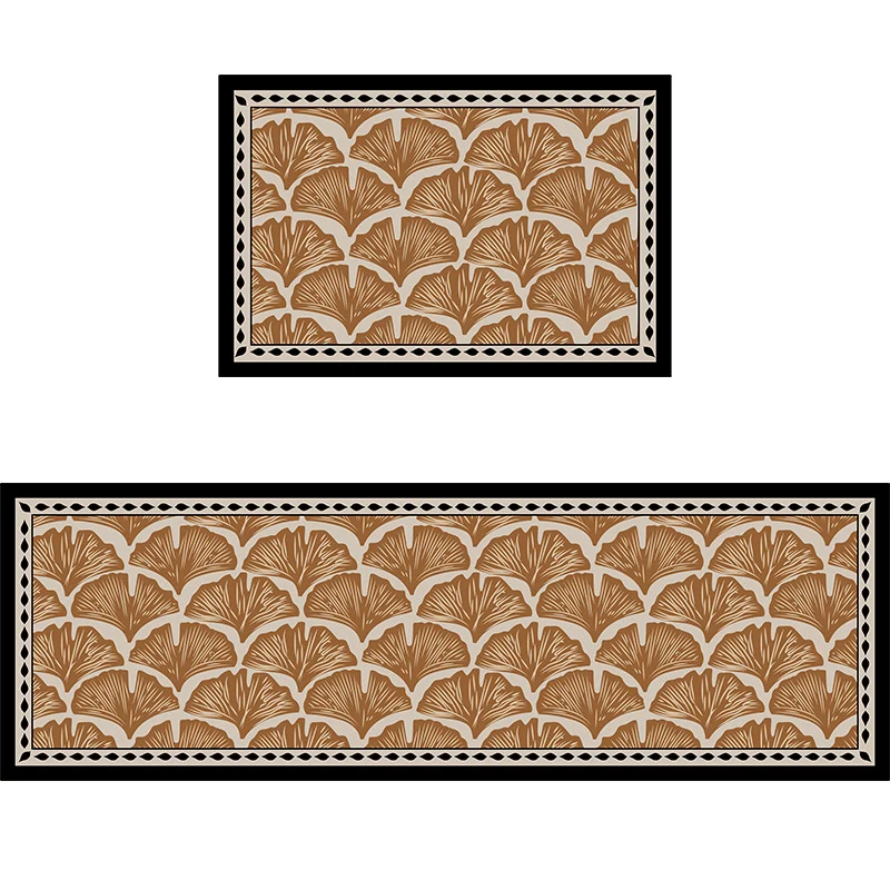 Geometric Pattern Bathroom Mat Set