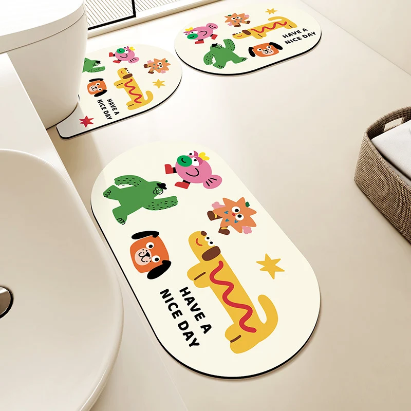 Fun Character Bath Mat Set