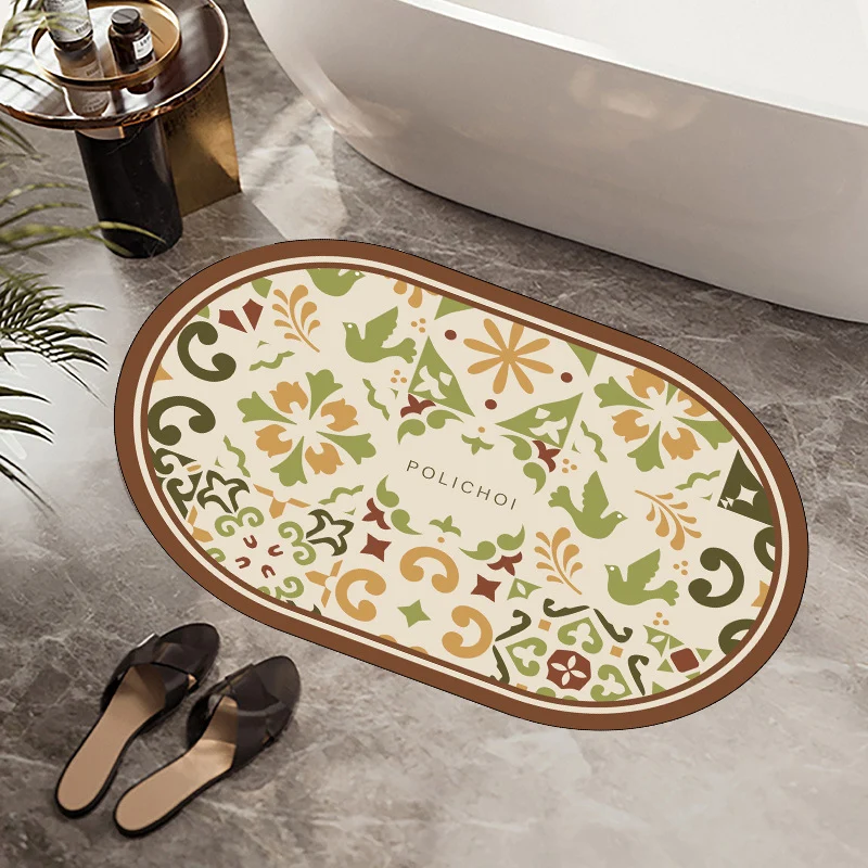 Floral Patterned Bath Mat