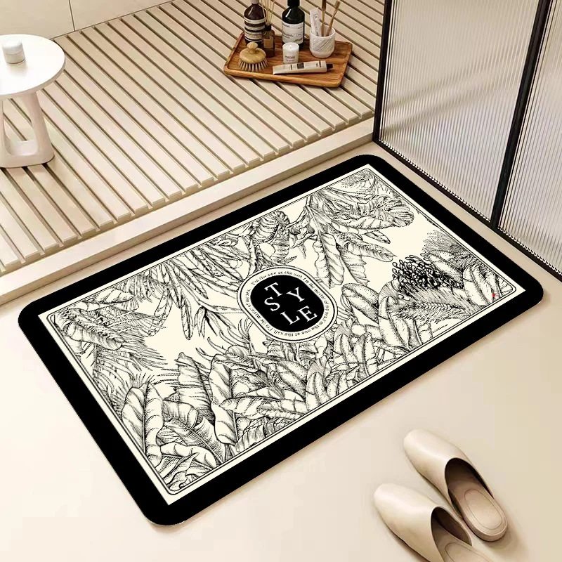 Floral Patterned Bath Mat