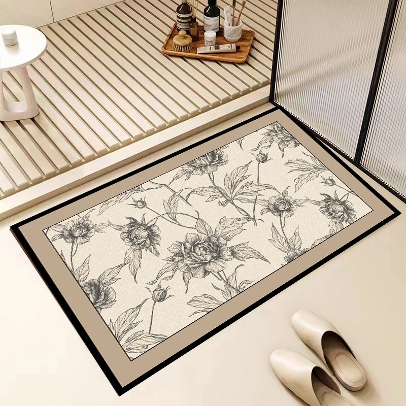 Floral Patterned Bath Mat