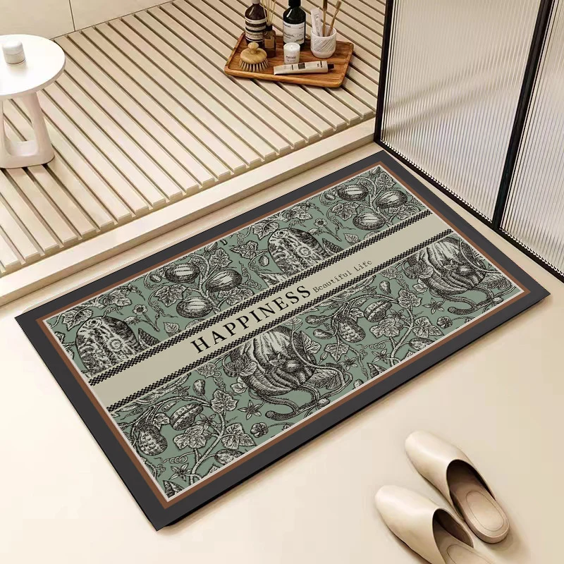 Floral Patterned Bath Mat