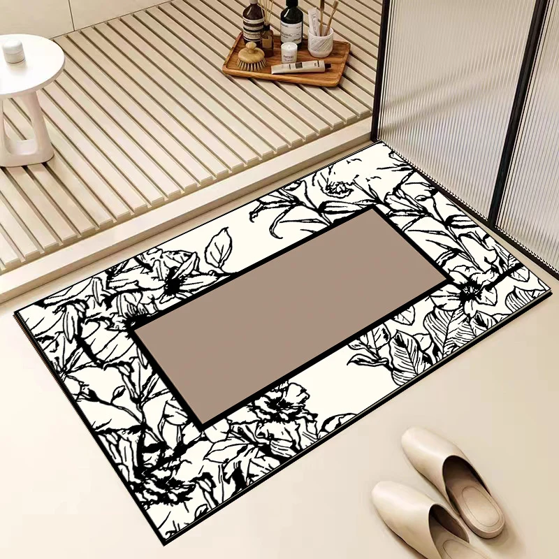 Floral Patterned Bath Mat
