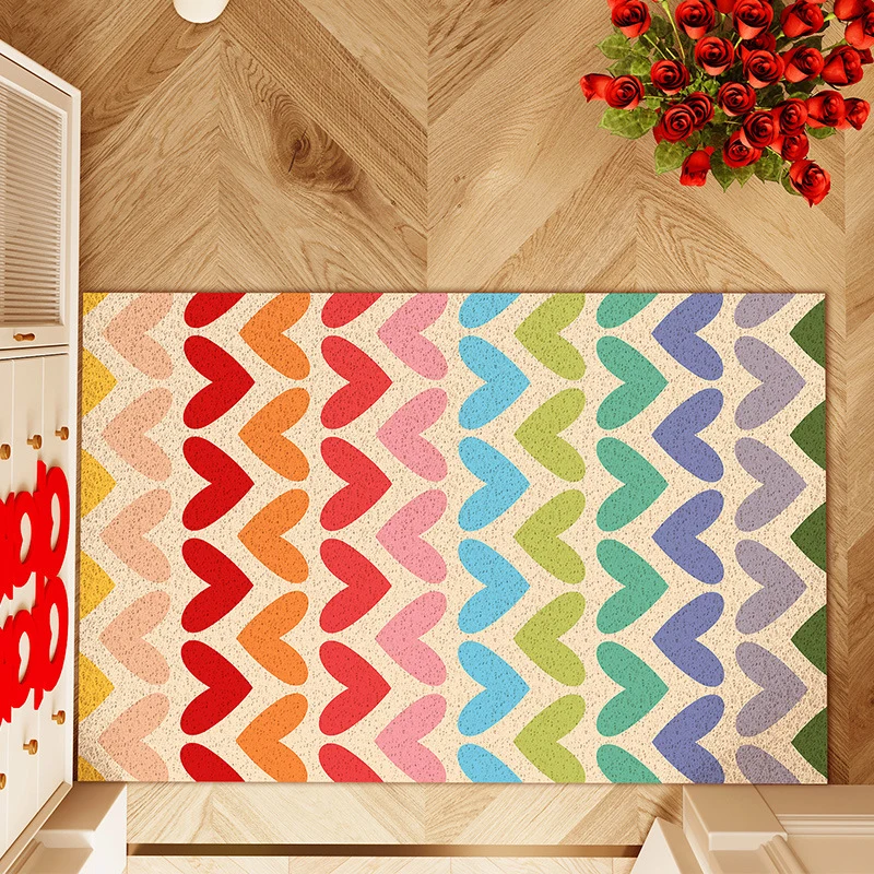 Decorative Heart Pattern Area Mat