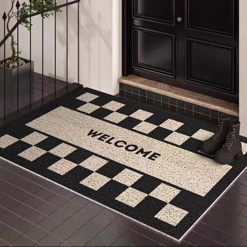 Decorative Checkered Entrance Mat