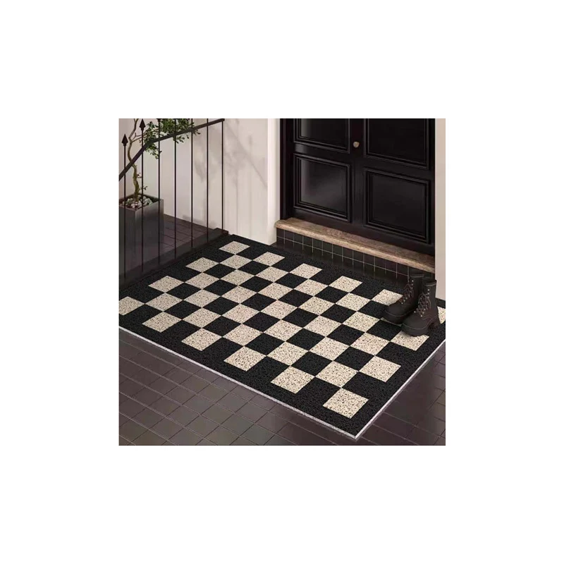 Decorative Checkered Entrance Mat