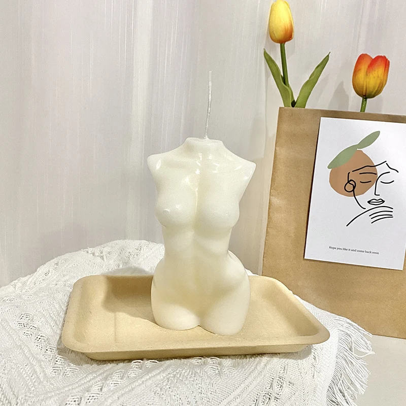 Sculptural Female Torso Scented Soy Wax Body Candle