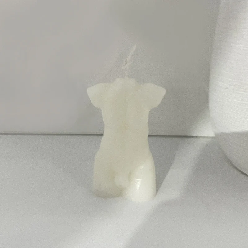 Hand-Poured Pregnant Torso Sculptural Soy Wax Candle