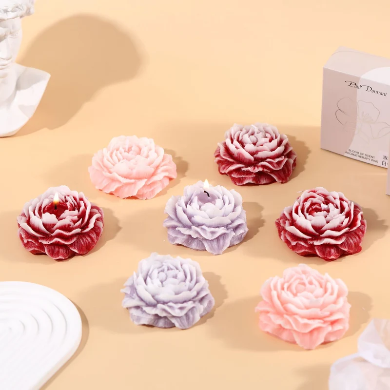 Hand-Carved Rose Blossom Decorative Soap Bar Gift Set