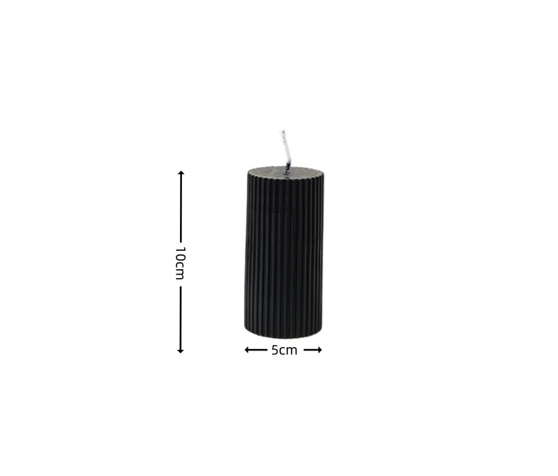 Vertical-Fluted Square Sculptural Pillar Candle