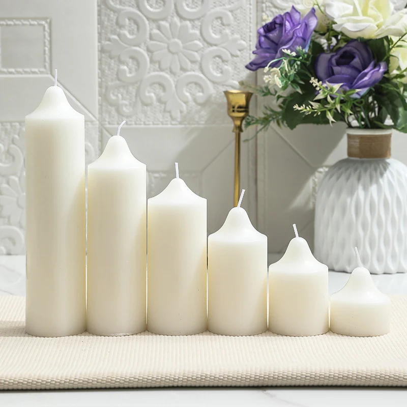 Unscented Long-Burning Pillar Candle for Home Decor