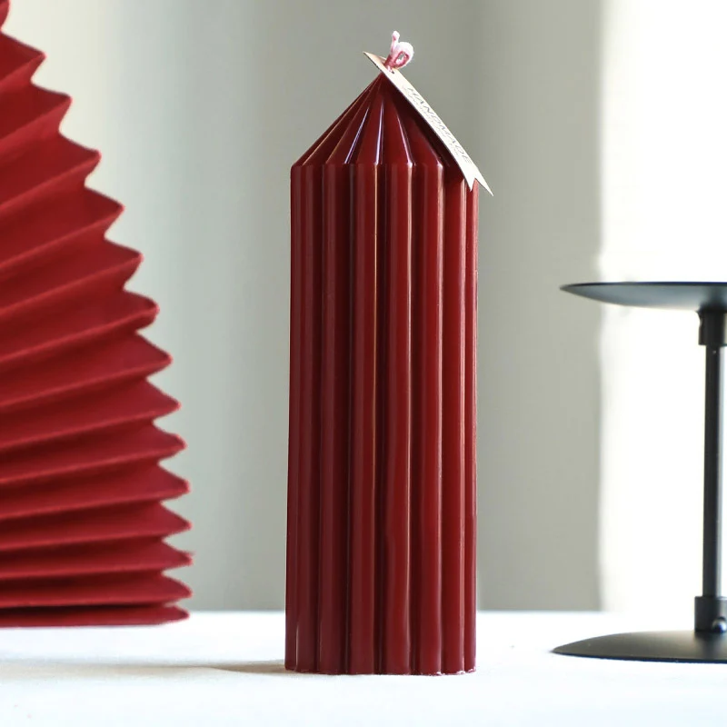 Twisted Spiral Taper Candle Pair Decorative Scented Home Accent