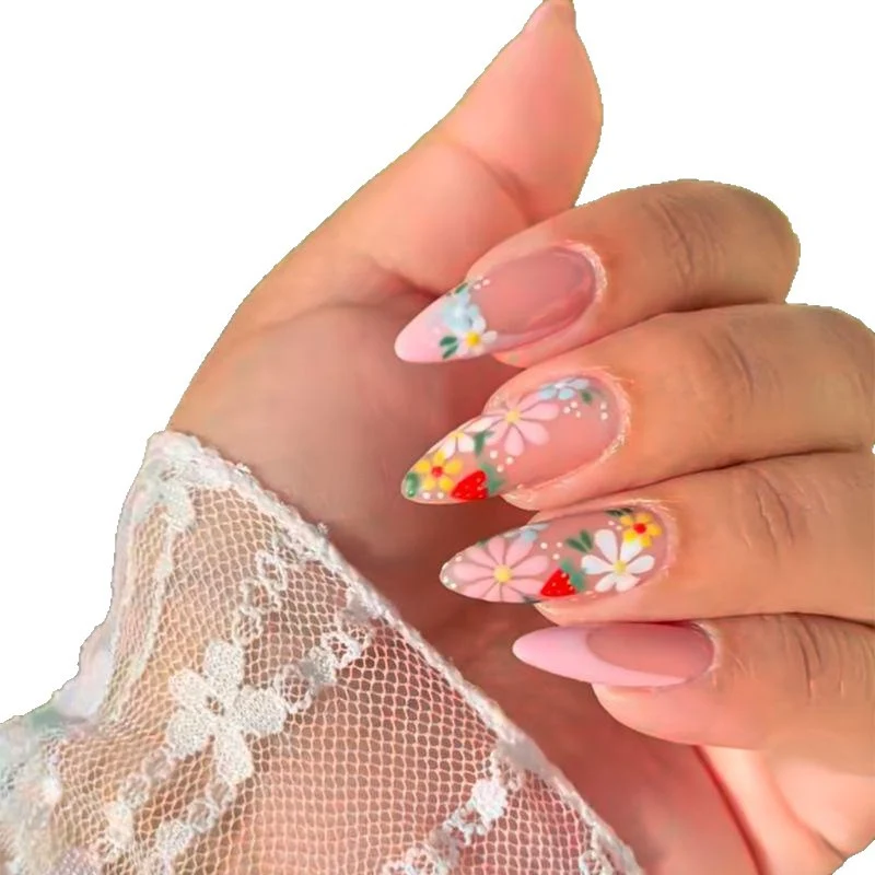 Floral Themed Acrylic Nail Art Set Stornfield