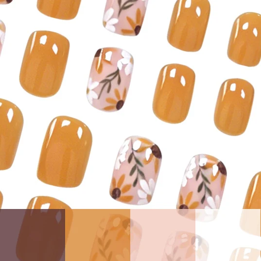Floral Patterned Nail Art Enhancements Stornfield