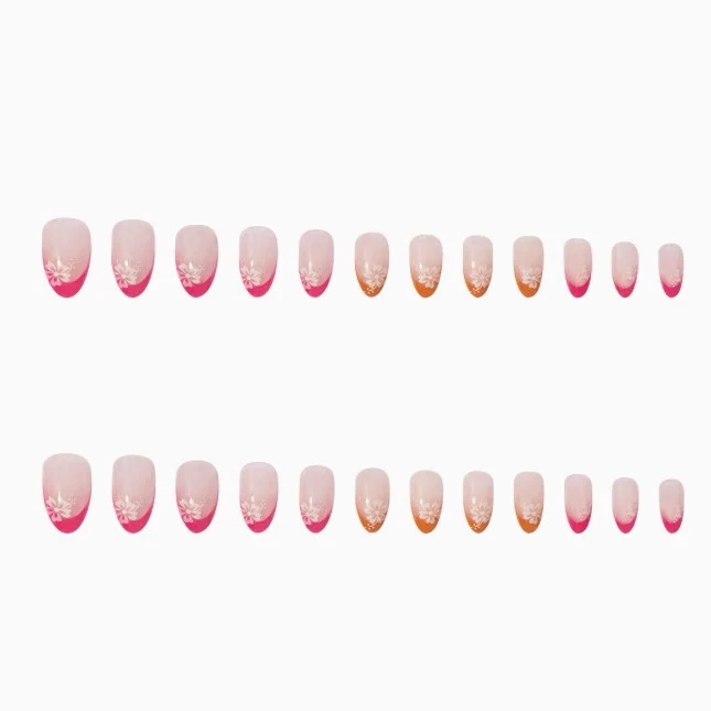 Floral Ombre Nail Art Enhancements Stornfield