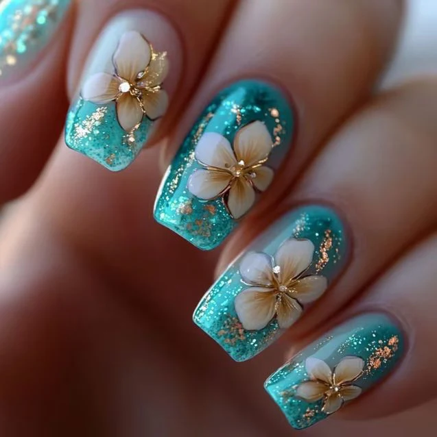 Floral Nail Art Extensions Stornfield