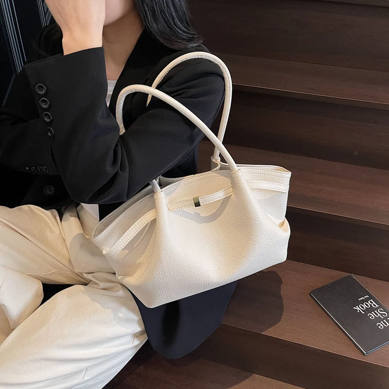 Classic Grained Leather Tote Bag
